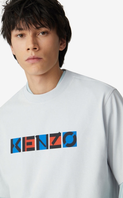 Kenzo Men Kenzo Sport Loose T-shirt Pale Grey